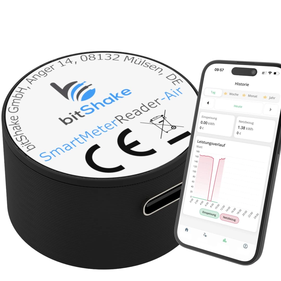 bitShake SmartMeterReader AIR WiFi Test – Stromverbrauch LIVE auf dem Handy?
