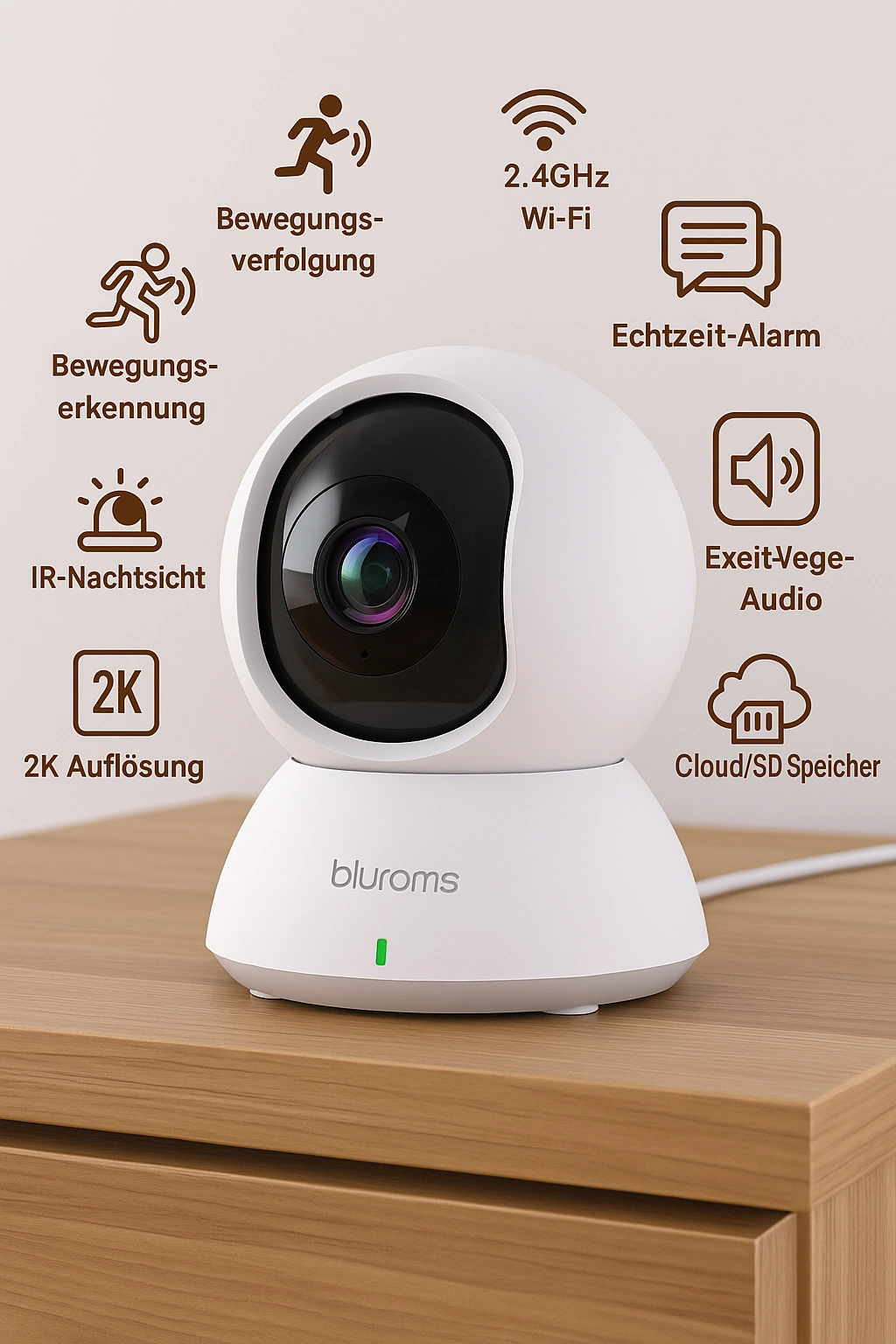 Produktbild von Blurams 2K Kamera
