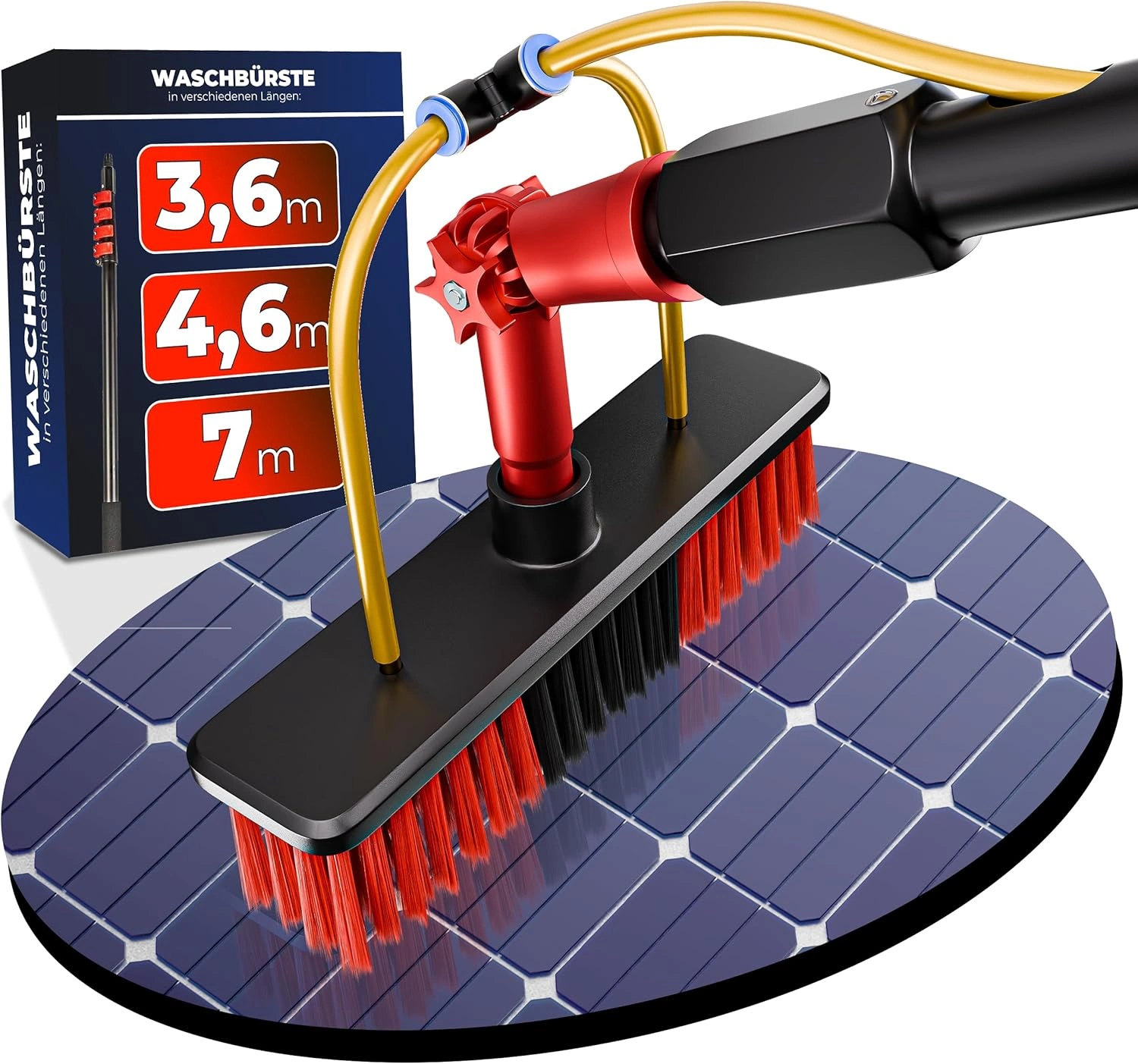BoomDing Teleskop Waschbürste 4,6 m – Solarmodule vorsichtig reinigen