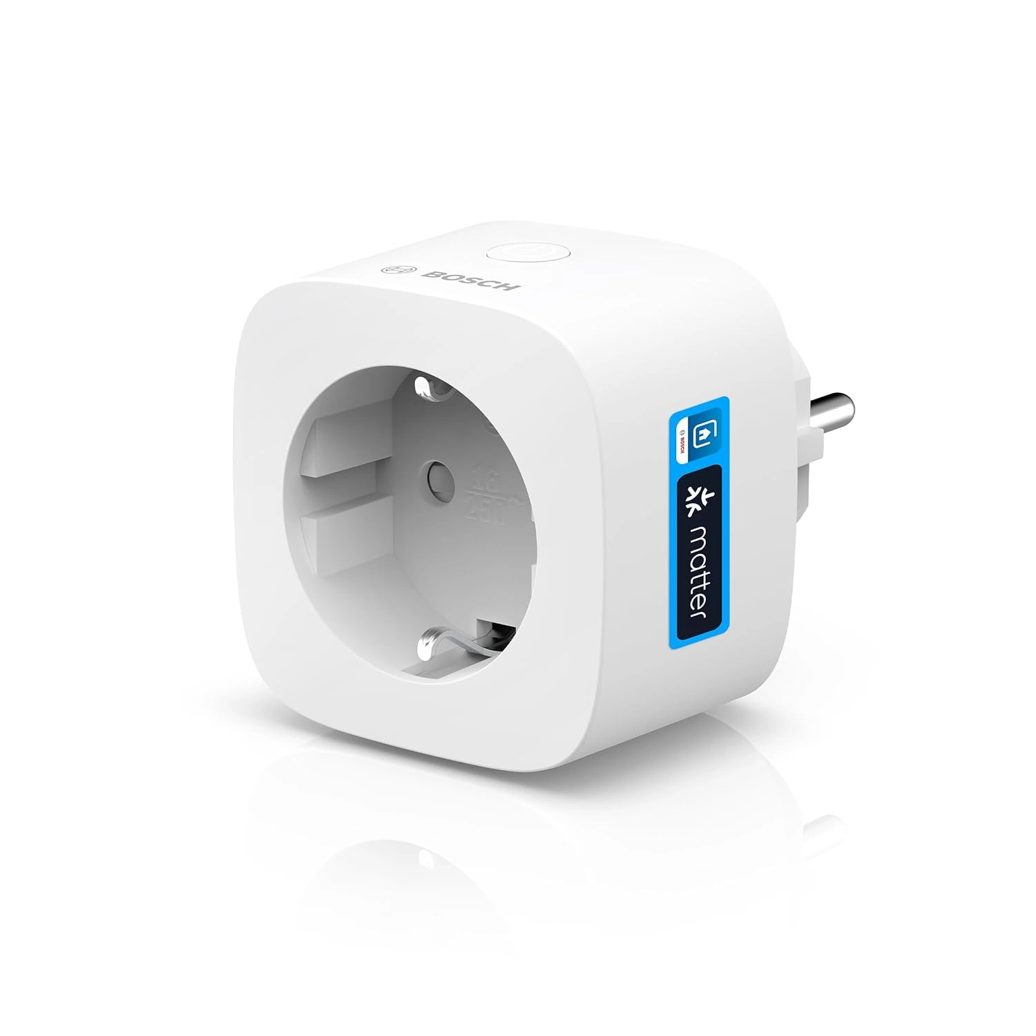 Bosch Smart Home Zwischenstecker kompakt [+M]: Matter-Steckdose mit Strommessfunktion