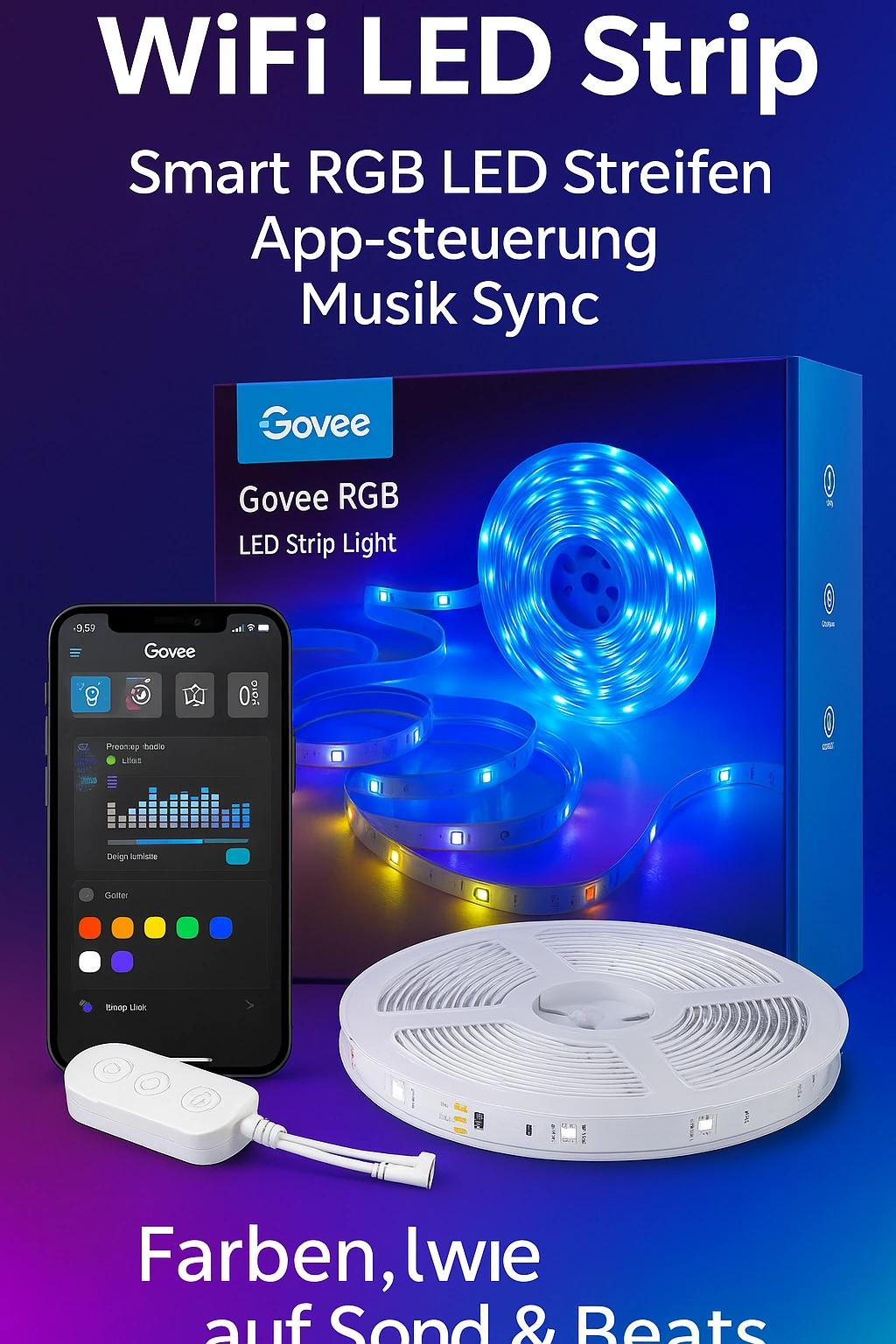 Produktbild von Govee LED-Strip mit App-Steuerung