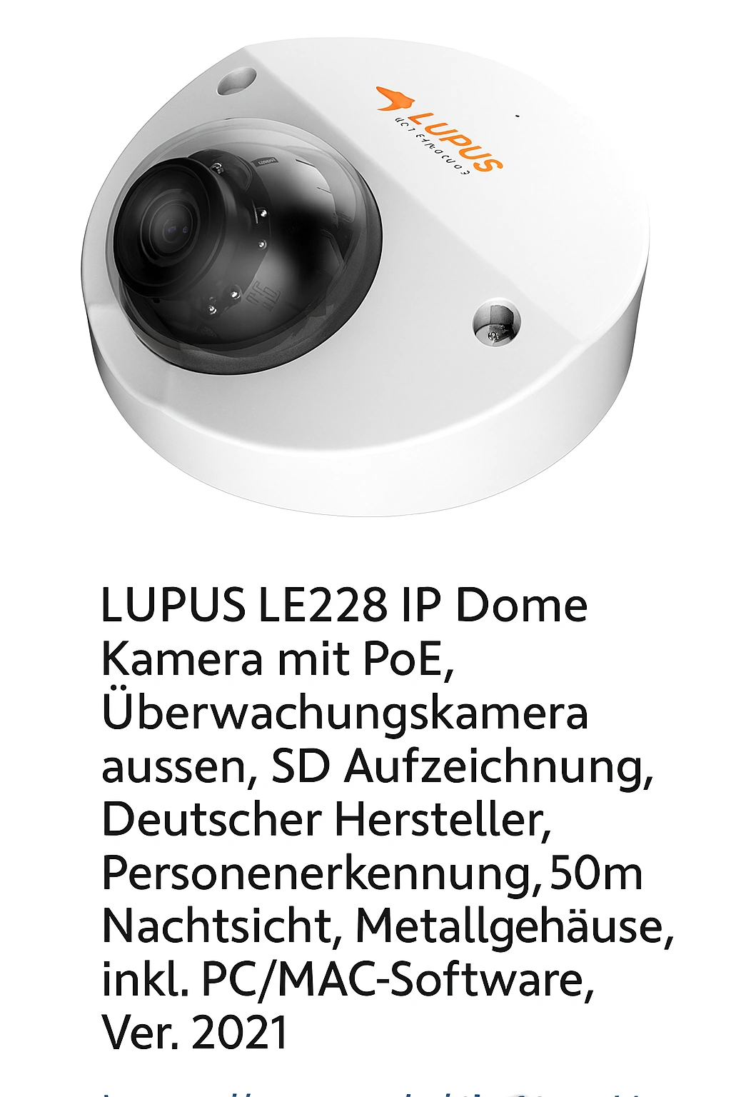 Produktbild von Lupus LE228 IP Dome Kamera