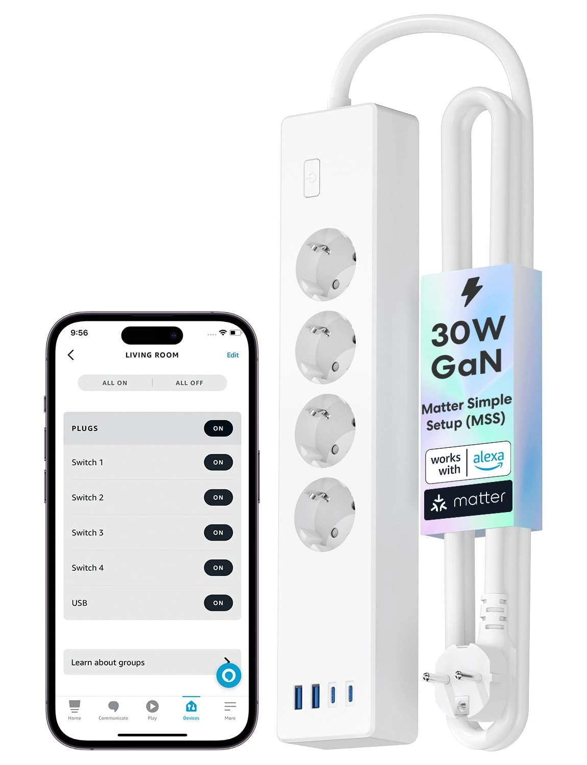 Meross Matter Smart Steckdosenleiste (MSP844) im Test: 30W GaN Power für dein Smart Home