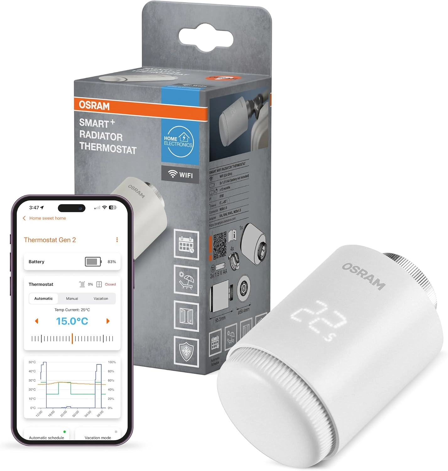 OSRAM SMART+ WiFi Heizkörperthermostat Gen2 erklärt – Heizpläne per App