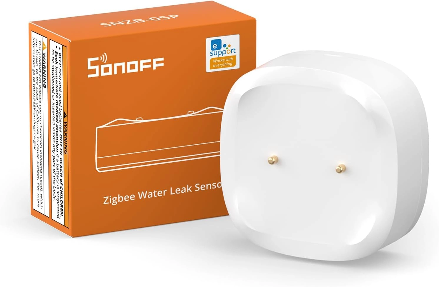 SONOFF SNZB-05P Wassermelder erklärt – Zigbee-Alarm bei Wasserlecks